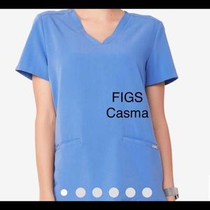 FIGS women’s ceil blue Casma top